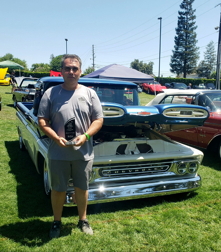61 apache at car show winning trophy