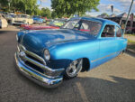 blue shoebox 1949 ford shaved door handfes
