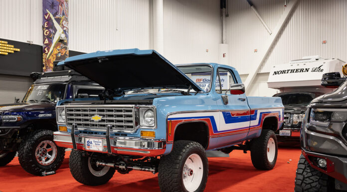 Trucks at SEMA – Classic Truck Highlights from the Last Show classic squarebody pickup 4wd at sema show