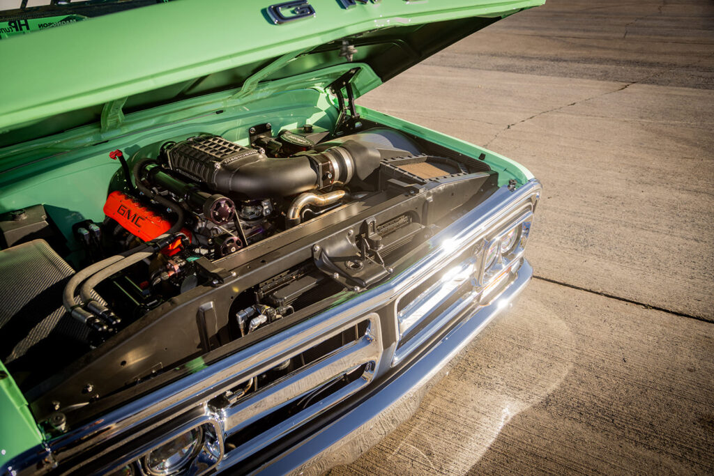 bryce 1972 gmc engine bay supercharged