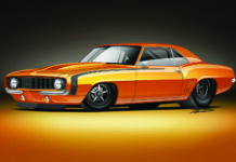 1969 camaro concept rendering tavis highlander orange