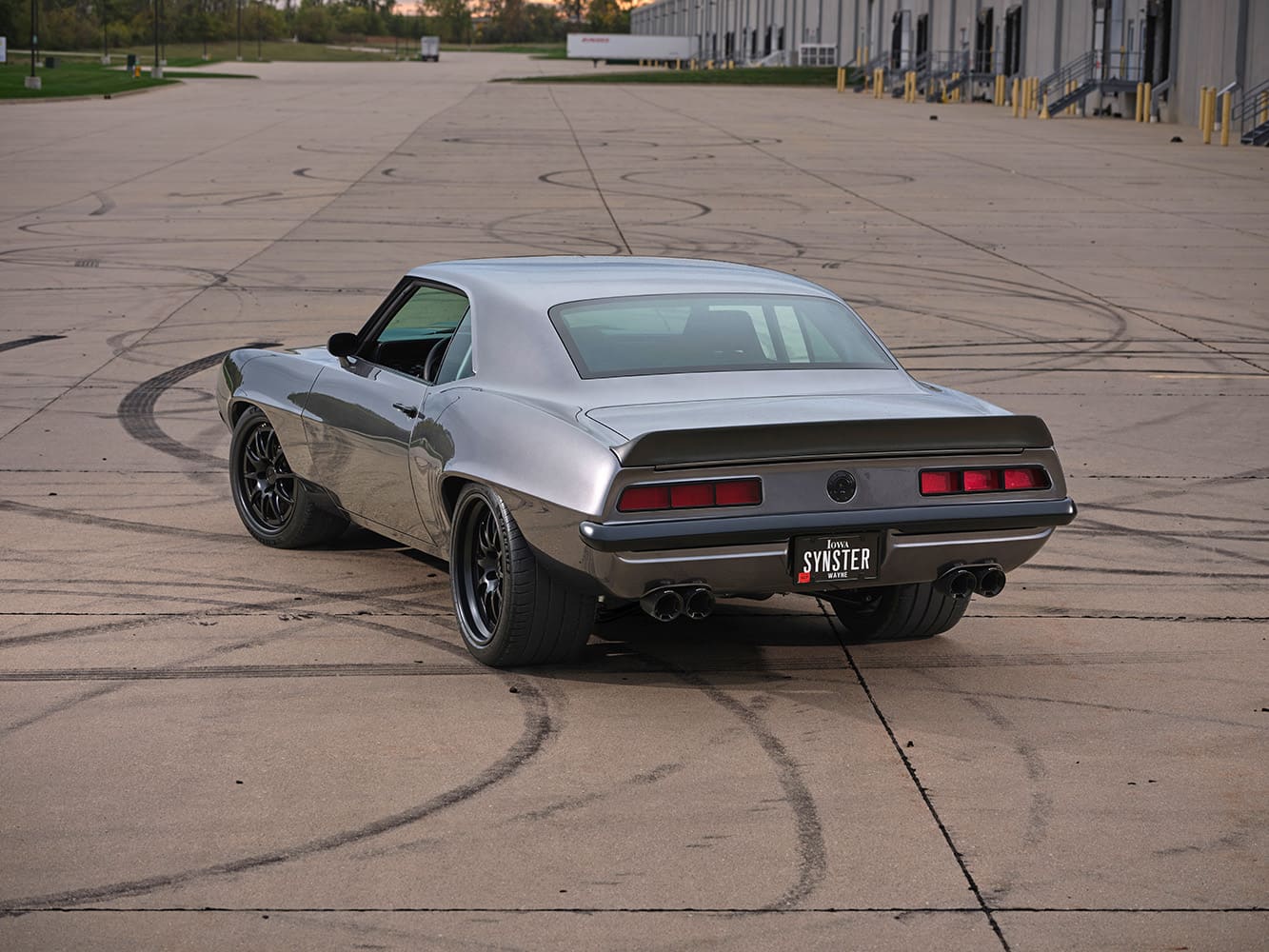 1969 Chevrolet Camaro custom rear three quarter ducktail spoiler quad exhaust modernized classic muscle