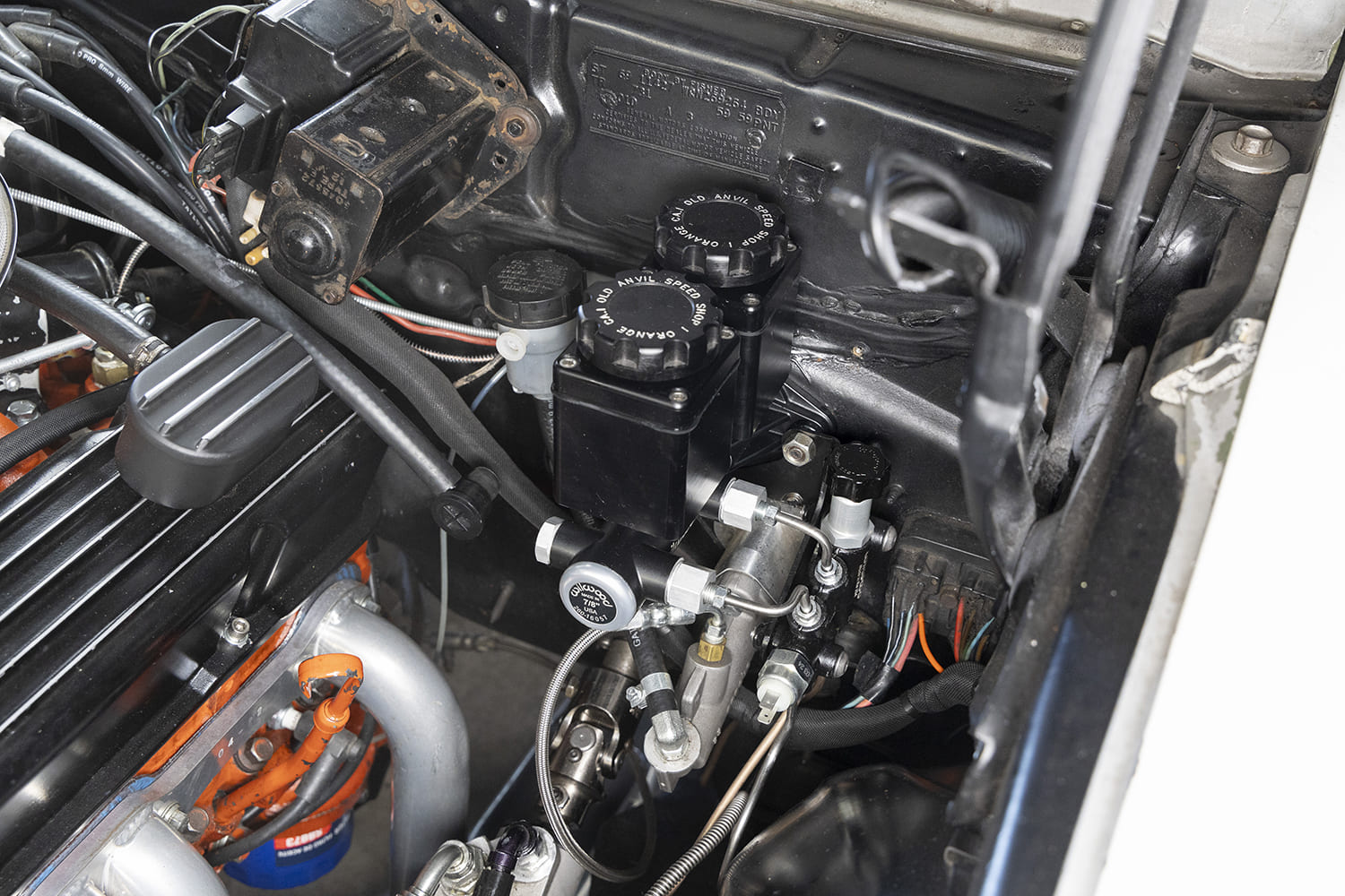 004 dual master cylinder and wilwood proportioning valve firewall mounting detail