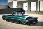1967 Ford F100 custom lowered pickup metallic green paint blacked out grille air ride suspension