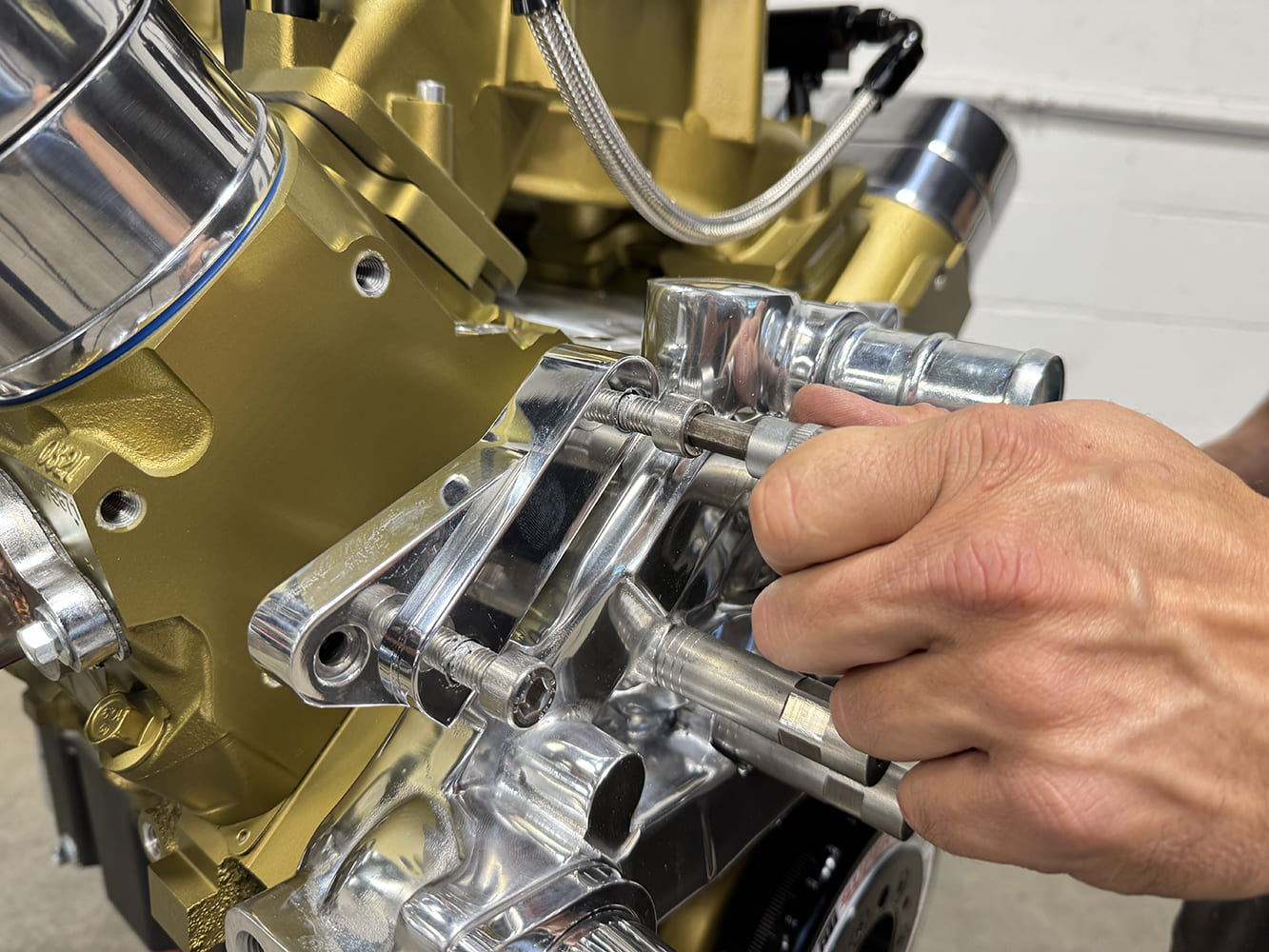 Eddie Motorsports LS accessory drive ac bracket installation