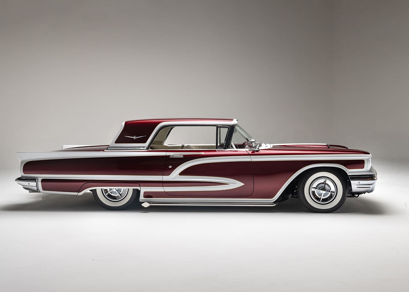1960 ford thunderbird custom two door hardtop side profile studio