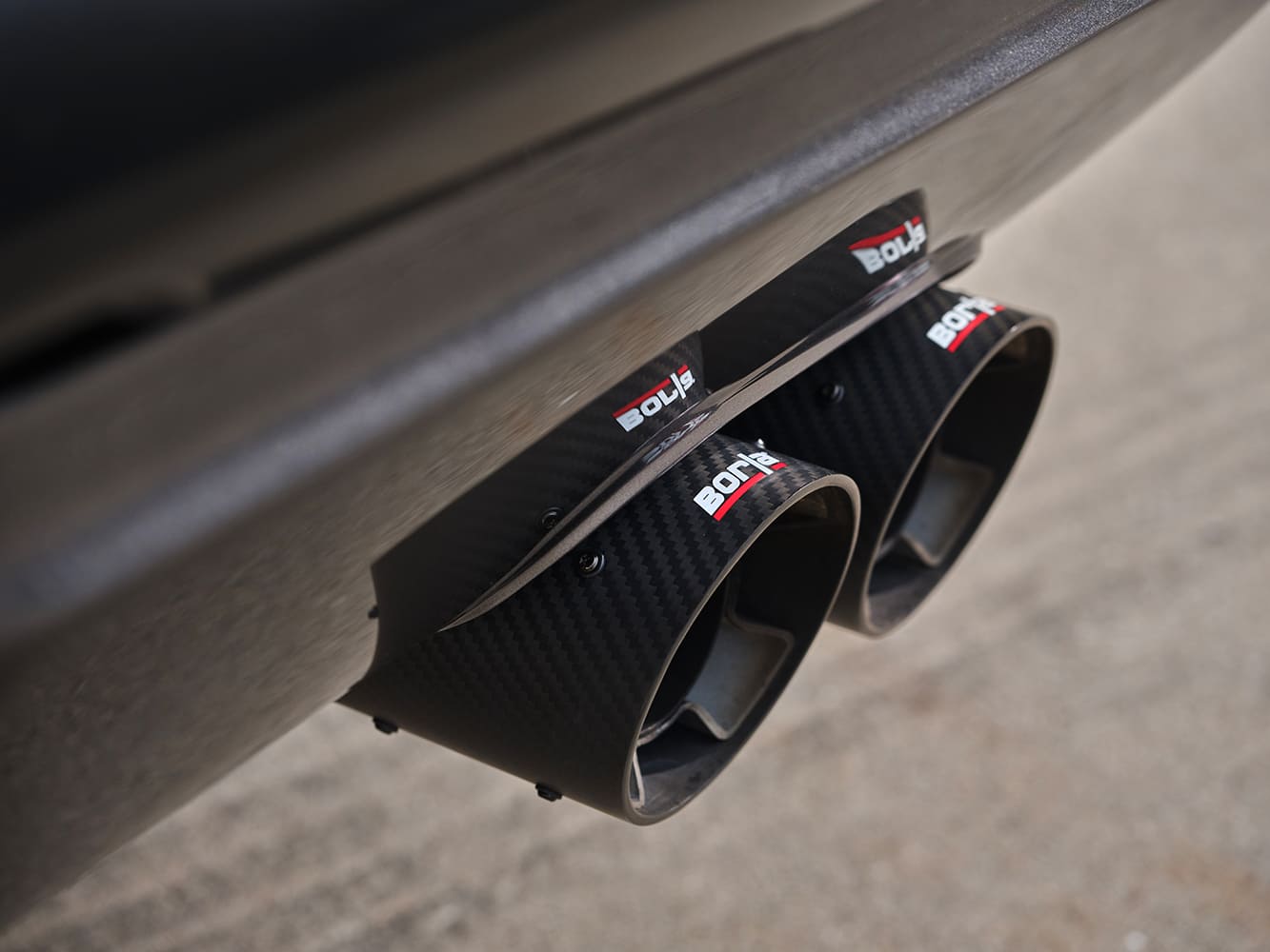 1969 chevrolet camaro custom quad exhaust tips carbon fiber Borla style rear valance performance detail