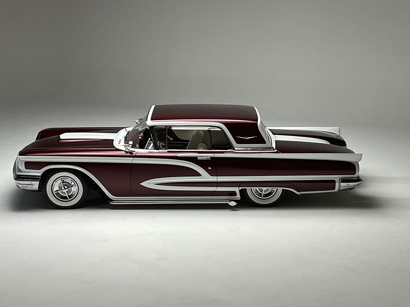 ford thunderbird custom paint low stance side view studio