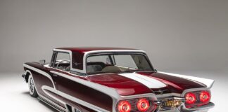 60 ford thunderbird taillight close up custom paint show quality