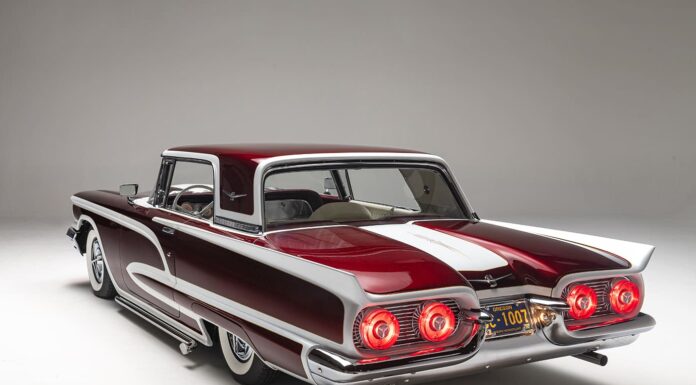 60 ford thunderbird taillight close up custom paint show quality