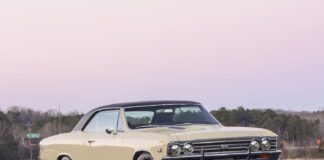 1967 Chevrolet Chevelle SS 396 Butternut Yellow black vinyl top Rally wheels BFGoodrich Radial TA tires