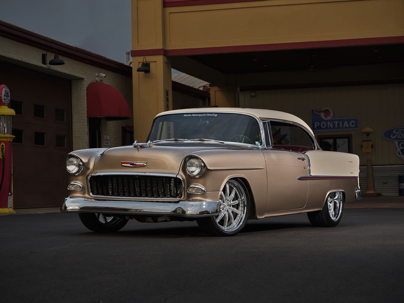 1955 chevy front three quarter
