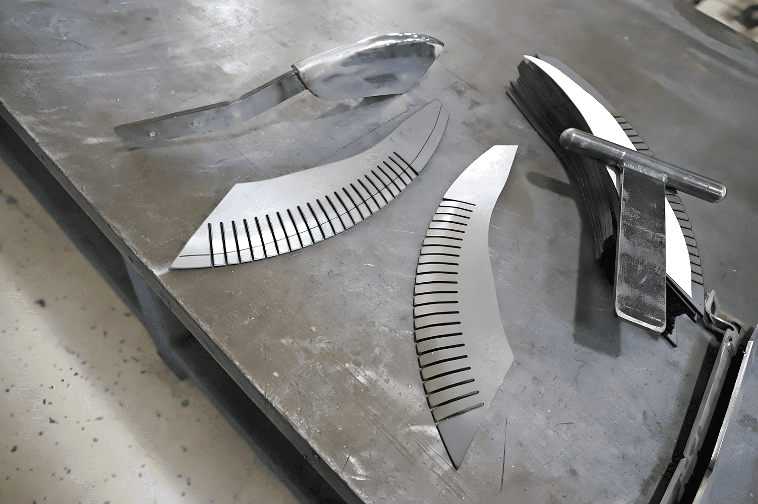 1965 corvette bumper fabrication slotted panel mockup