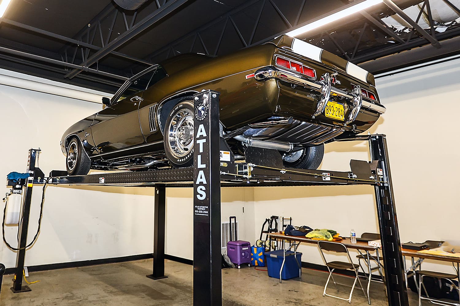 1969 camaro on atlas 4-post lift
