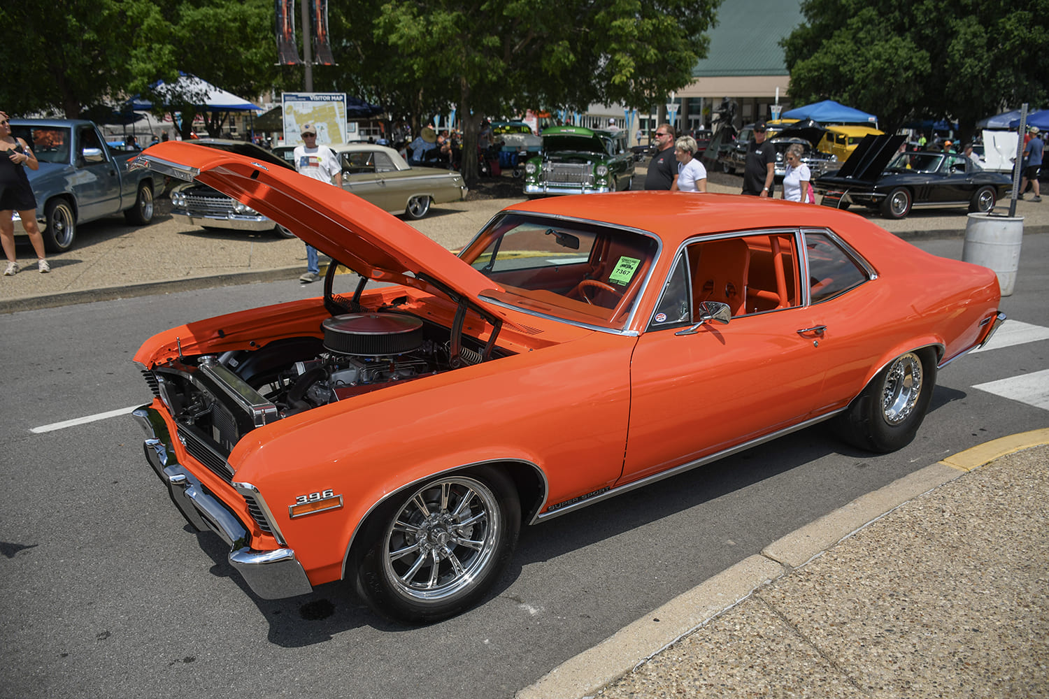 chevy nova muscle car with bead lock rear tires