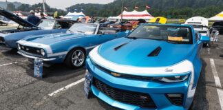 camaro nationals 1st-gen and 6th gen blue