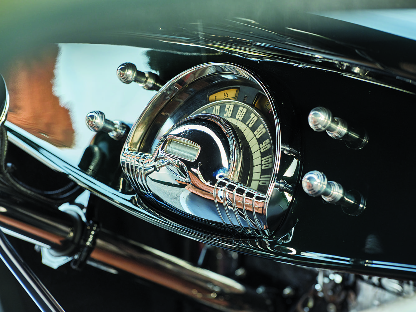 1949 olds instrument cluster in 1933 ford coupe