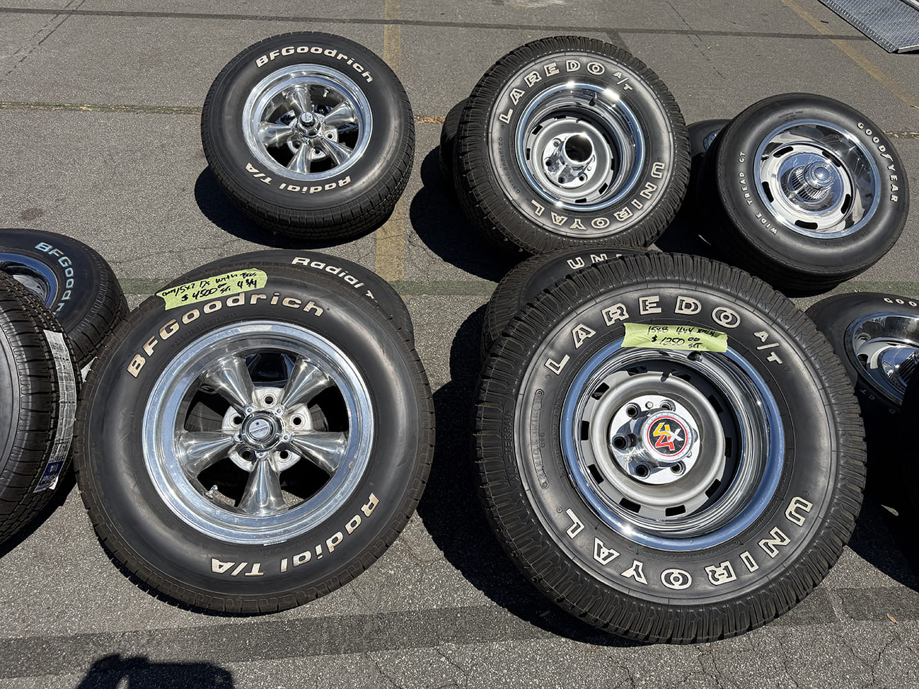 wheels and tires for sale at 2026 la roadsters show n swap