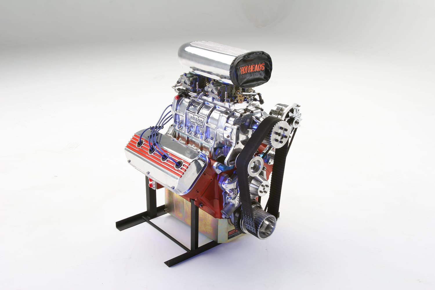 1957 Chrysler 392 Hemi supercharged V8 engine blower polished hot rod performance build