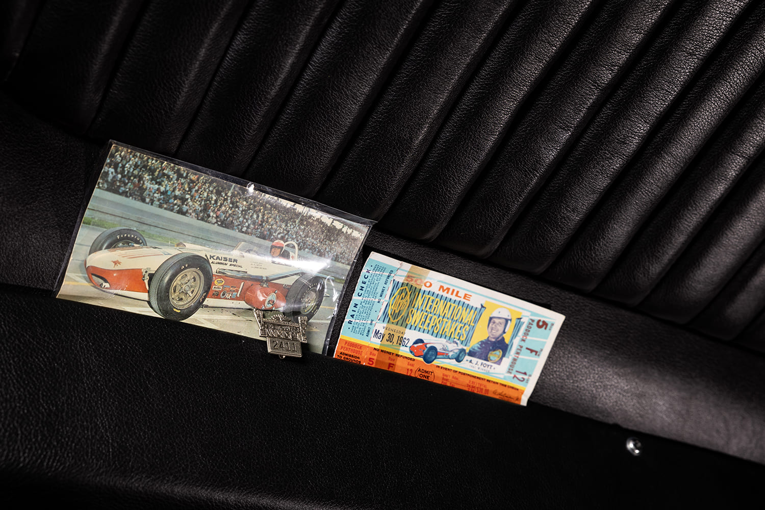33 Ford hot rod interior memorabilia ticket photo vintage racing history detail