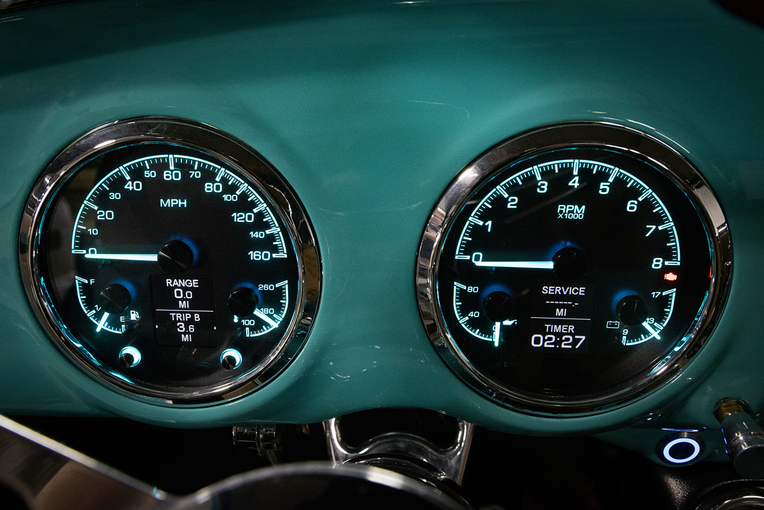 Modern Digital Gauges in 1953 Chevy Dashboard