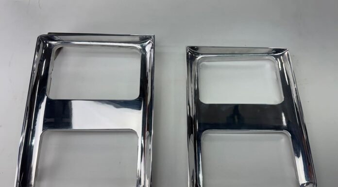 Chrome plated headlight bezels for 1985-1987 square body C10 pickup trucks